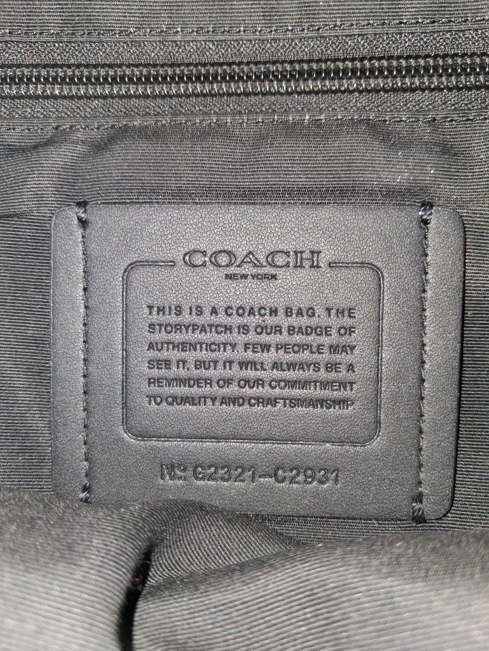 Coach Black Leather Sling Crossbody Bag - Picture 3 of 5